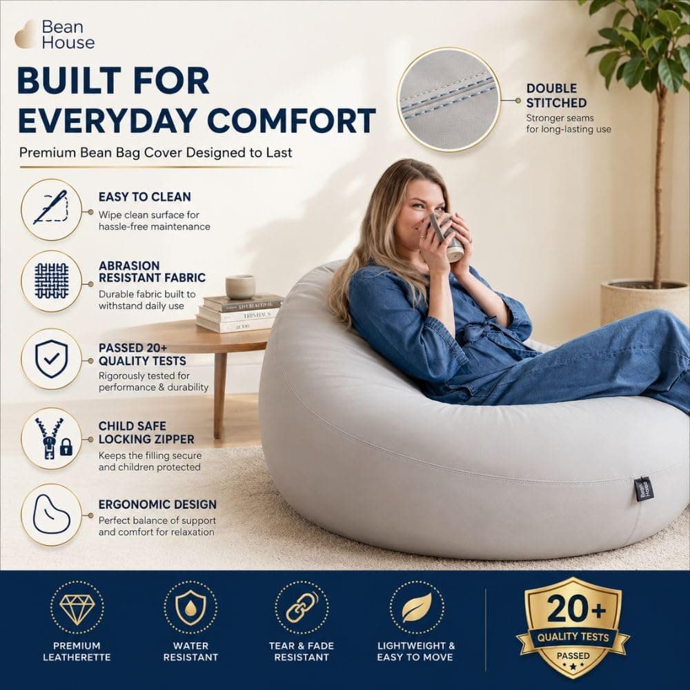 Bean Bag Chair Cover 0XL (Yellow, No Beans)