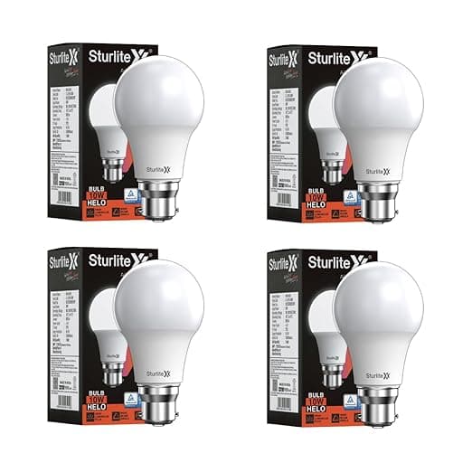Sturlite Helo 10W B22 LED Bulb, 900 Lumens (Pack of 4) at ₹205 (83% Off) – Amazon