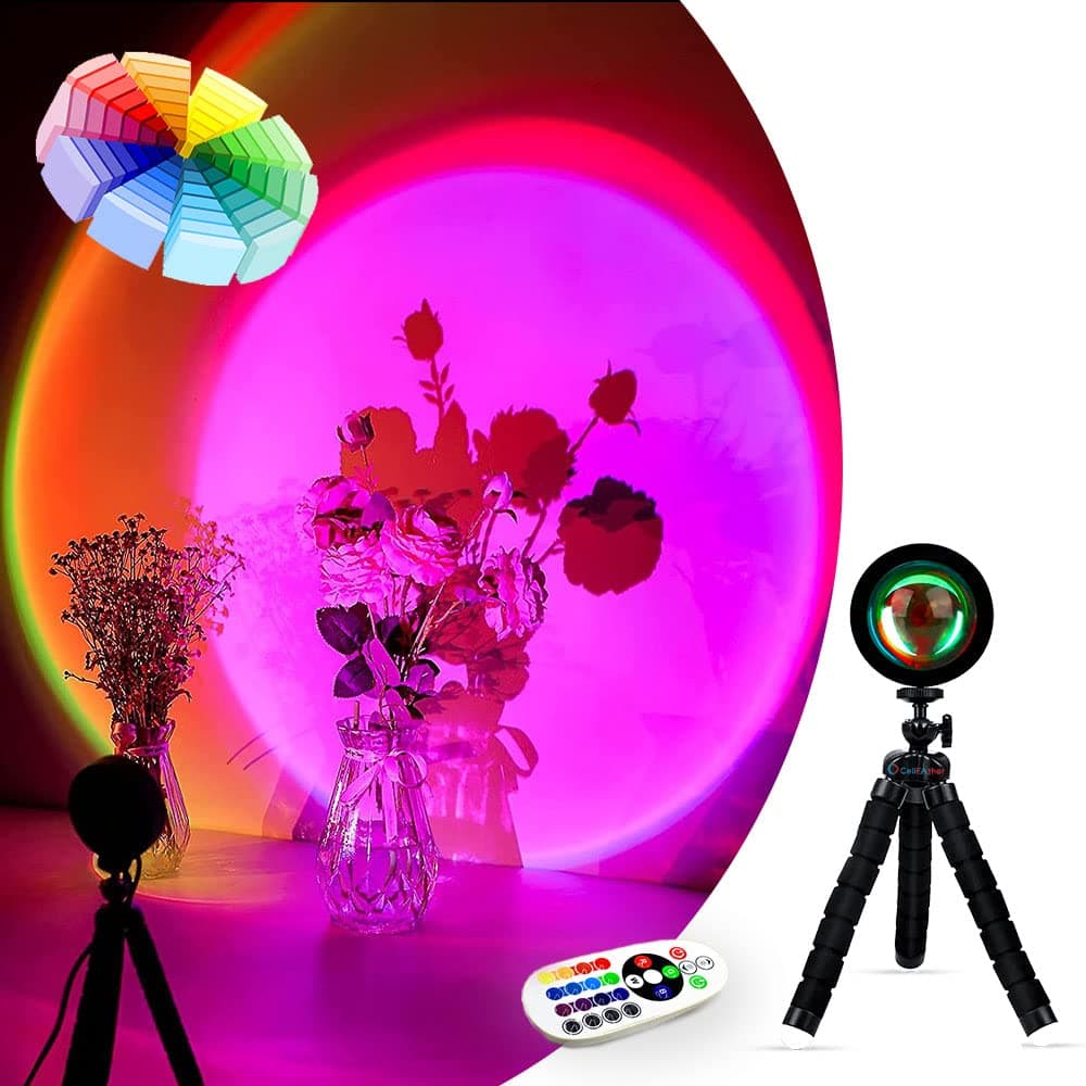 CellFAther Sunset Projection Lamp (RGB 16 Colors) at ₹539 (73% Off) – Amazon