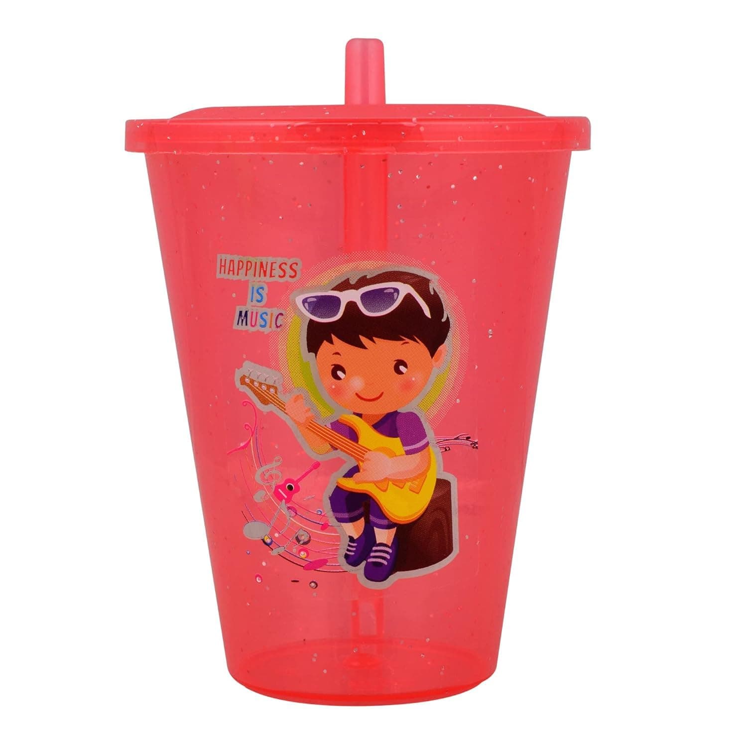 BPA Free Fun Cartoon Printed Bright Color Straw Cup Sipper Glass with Lid for Toddler, Kids, Boys/Girls (Multicolor) (1) at ₹99 (86% Off) – Amazon
