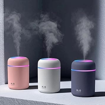 PREZONE H2O Diffuser with Colorful LED Lights for Home Office & Small Rooms, Portable Cool Mist Small Quiet Air Humidifier for Aroma Therapy at ₹146 – Amazon