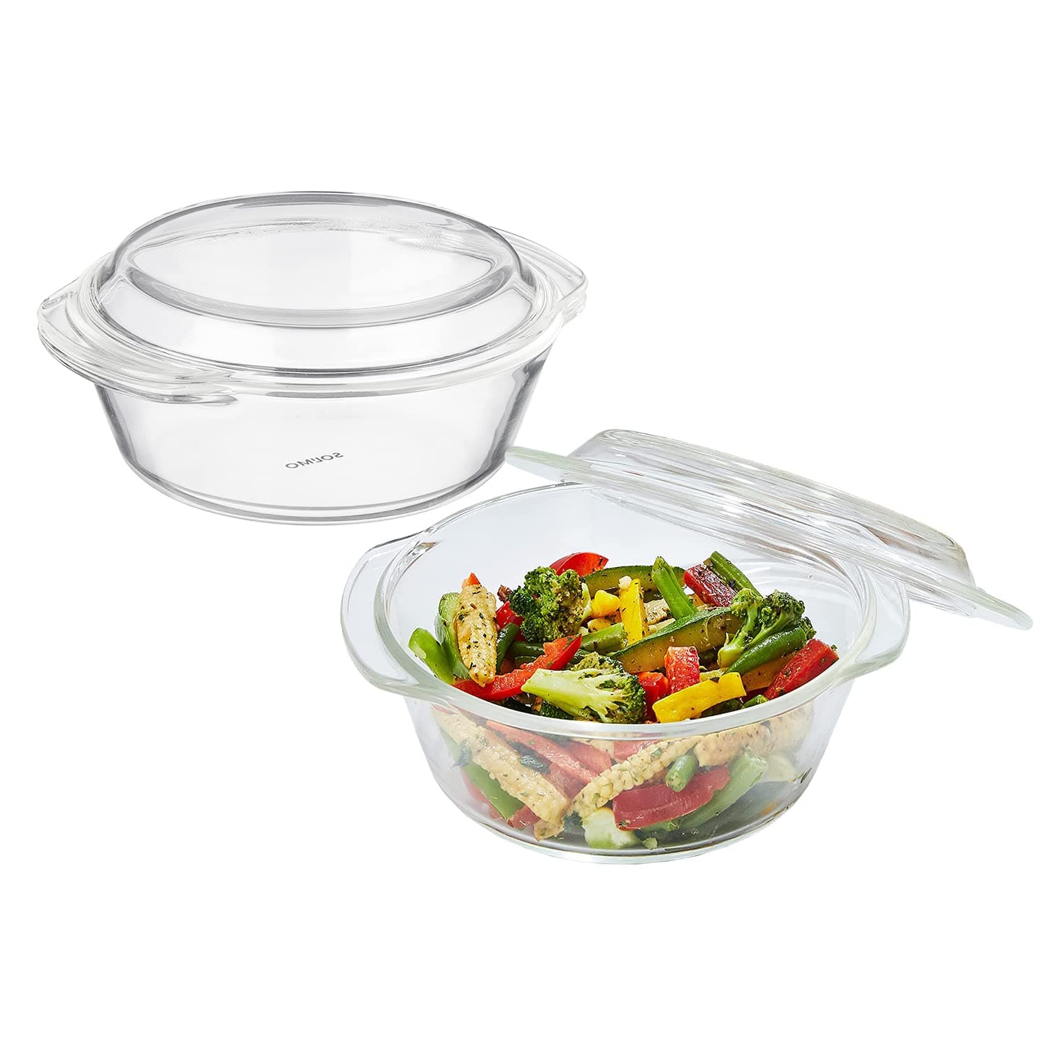 Amazon Brand Solimo Borosilicate Glass Casserole with Lid, 1.5 L at ₹671 (78% Off) – Amazon
