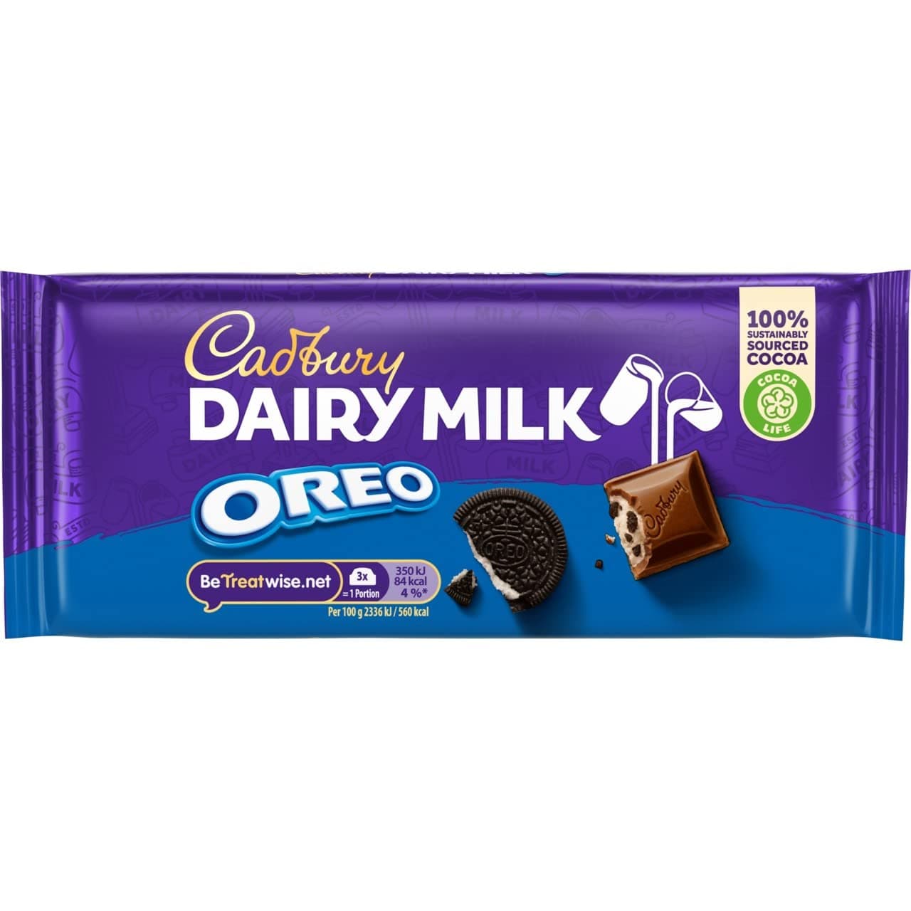 Cadbury Dairy Milk Chocolate with Oreo Bar, 120g