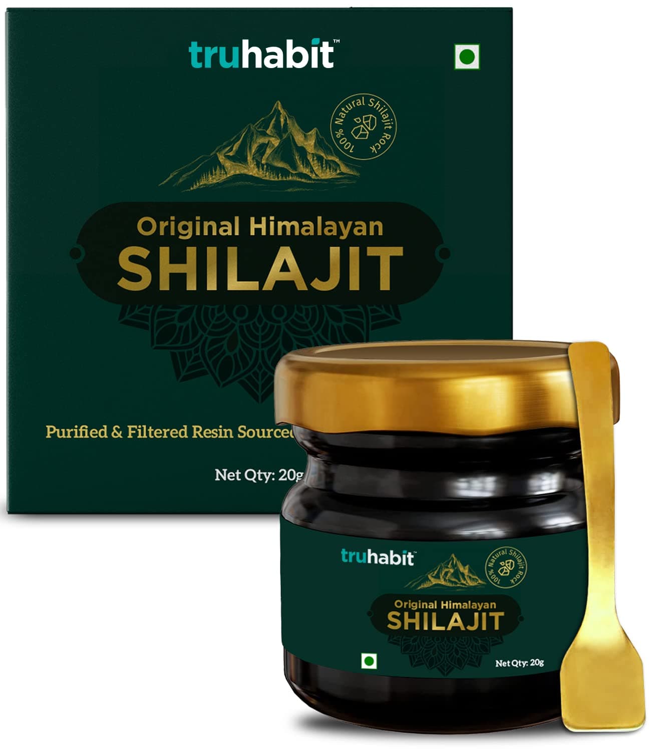 TruHabit Himalayan Shilajit Resin 20g at ₹349 (68% Off) – Amazon