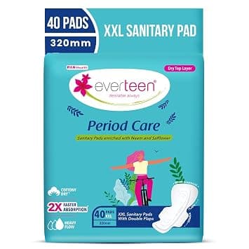 55% off : everteen XXL Sanitary Pads - 40 Pads@179 – Amazon