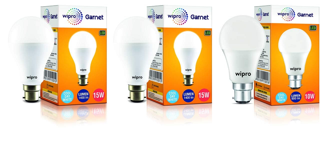 wipro B22D LED White Bulb Combo (Pack of 3) @ ₹459