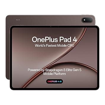 OnePlus Pad 4, Snapdragon® 8 Elite Gen 5 Platform, 33.53cm 13.2" 3.4K Screen, 144Hz Adaptive, 8 Speakers, AI Powered, PC-Level Productivity, at ₹59999 – Amazon
