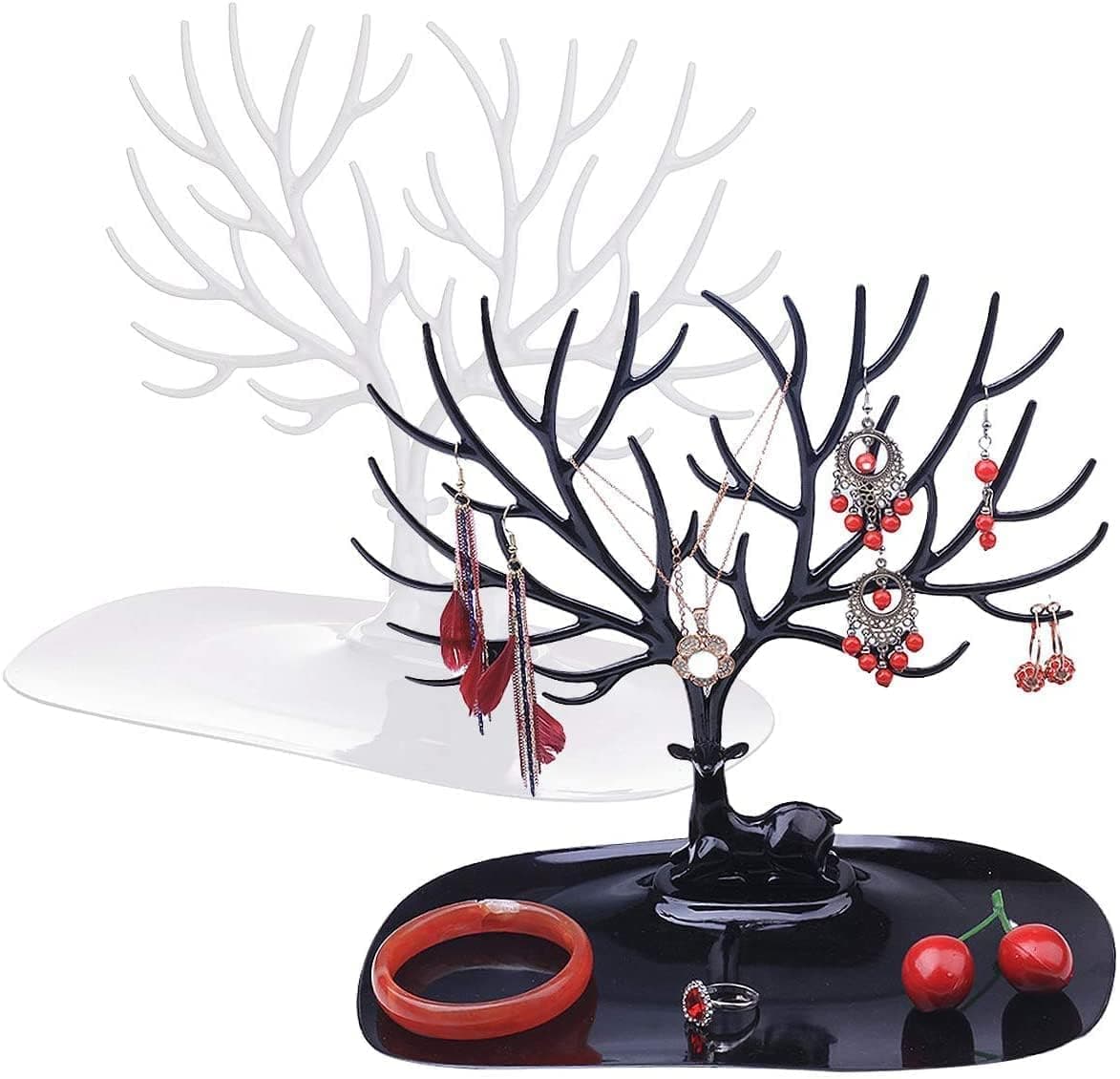 Antique Jewelry & Key Holder Stand I Plastic Black Deer Tree Tray Display Stand Holder I Perfect for Home, Office, Kitchen, Hallways & Garages at ₹167 (67% Off) – Amazon