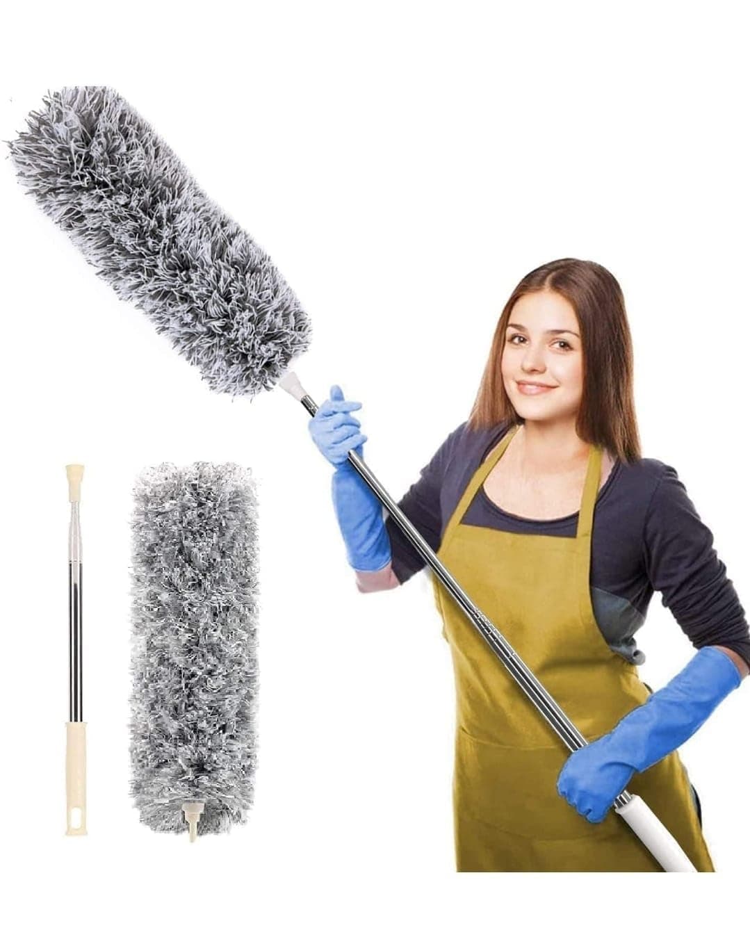 Rorian Microfiber Feather Duster with Extendable 100" Pole