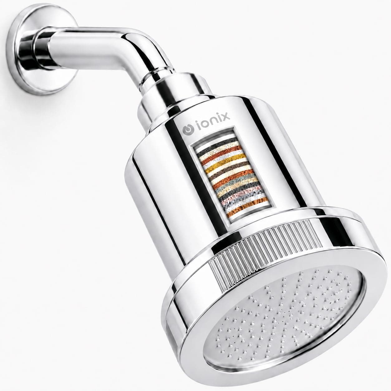 IONIX Strong Filtration Shower Head Filter, Chrome Shower Water Filters for Hard Water, Anti Chlorine Bath, Shower Head with 15 Stage Cartridge, Removes Bad Smell & Impurities at ₹998 (50% Off) – Amazon