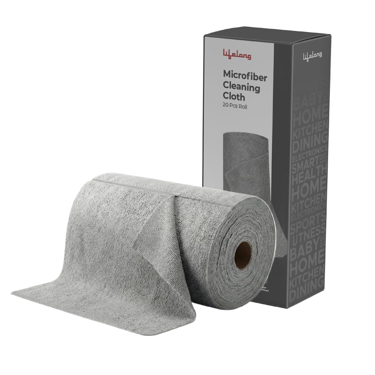 Lifelong Microfiber Cleaning Cloth Roll (20 Pcs)