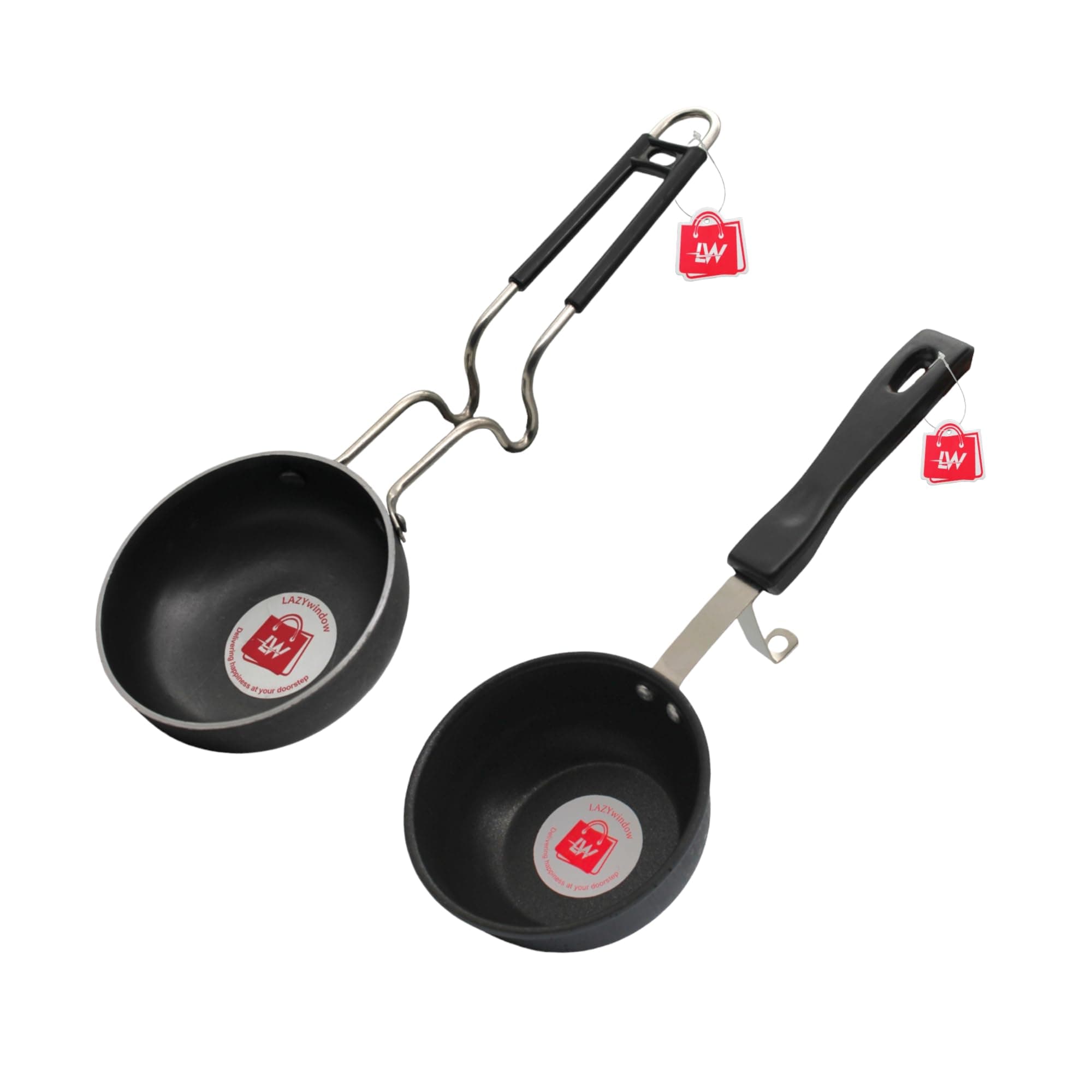 LAZYwindow Iron Tadka Pan Combo, 11cm & 12cm, Steel Handle at ₹223 – Amazon