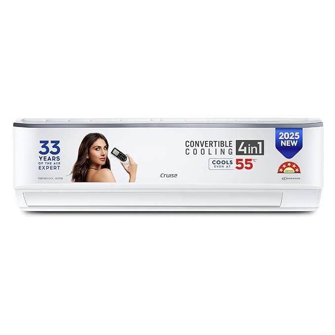 Cruise 2 Ton 5 Star Heavy Duty Inverter Split AC (CWCVBJ-VU5F245, Fast Cooling) at ₹46,990 (37% Off) – Amazon