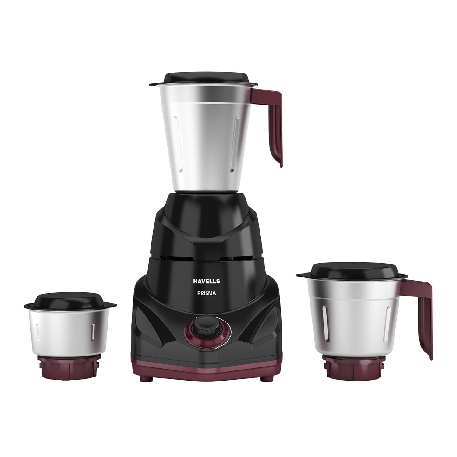 Havells Prisma 750 W 3 Jar Mixer Grinder| 3 Speed With Pulse Function| Air Vent Technology| Stainless Steel Blades| Wider Mouth Jars| Overload Protecton| 2-Year Product Warranty (Black) at ₹2999 (52% Off) – Amazon