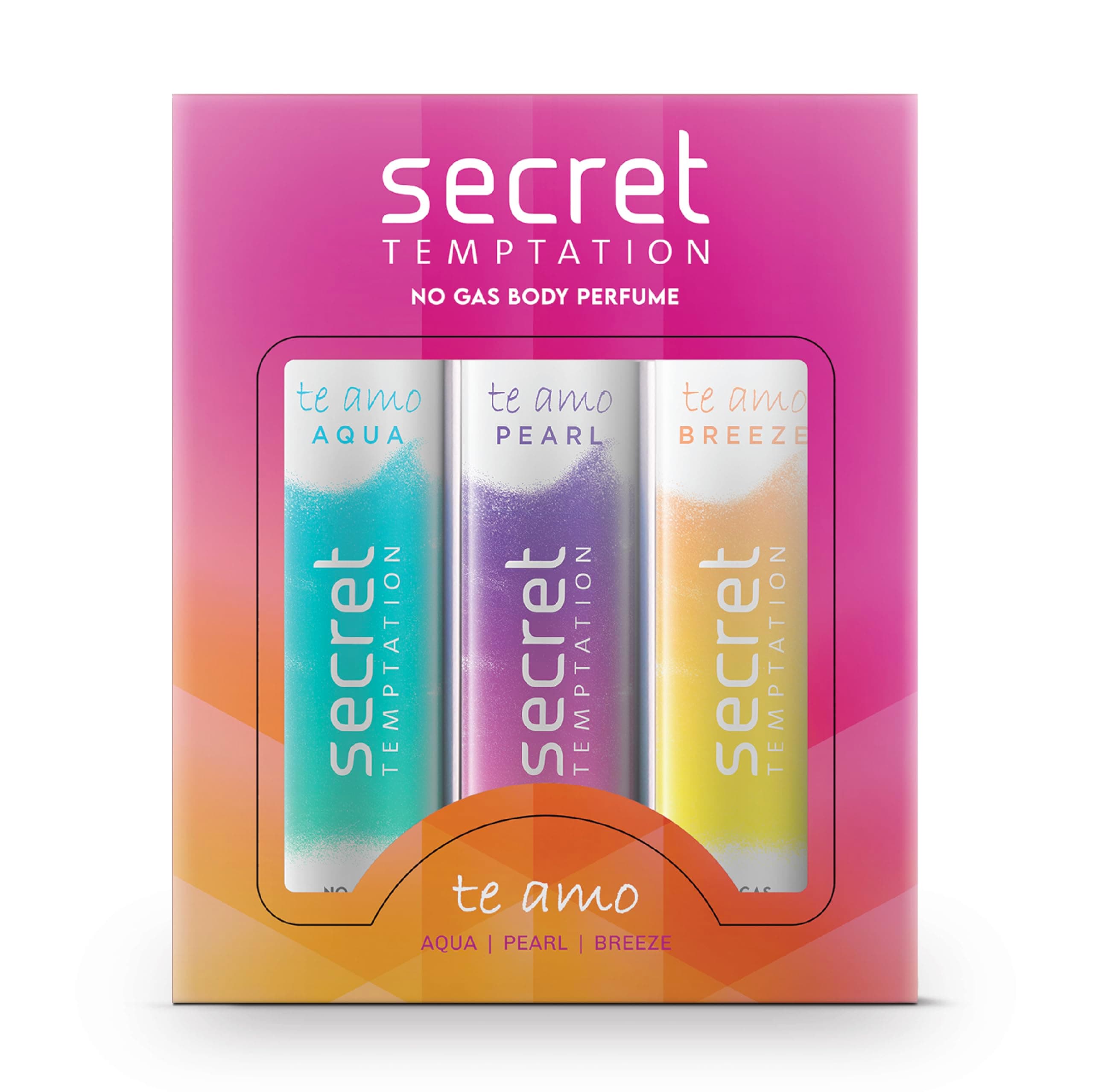 Secret Temptation Te Amo Deodorant Combo (Aqua, Breeze, Pearl)
