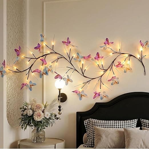Butterfly LED Branch Wall Light (48 LEDs, USB Powered) at ₹749 (25% Off) – Amazon