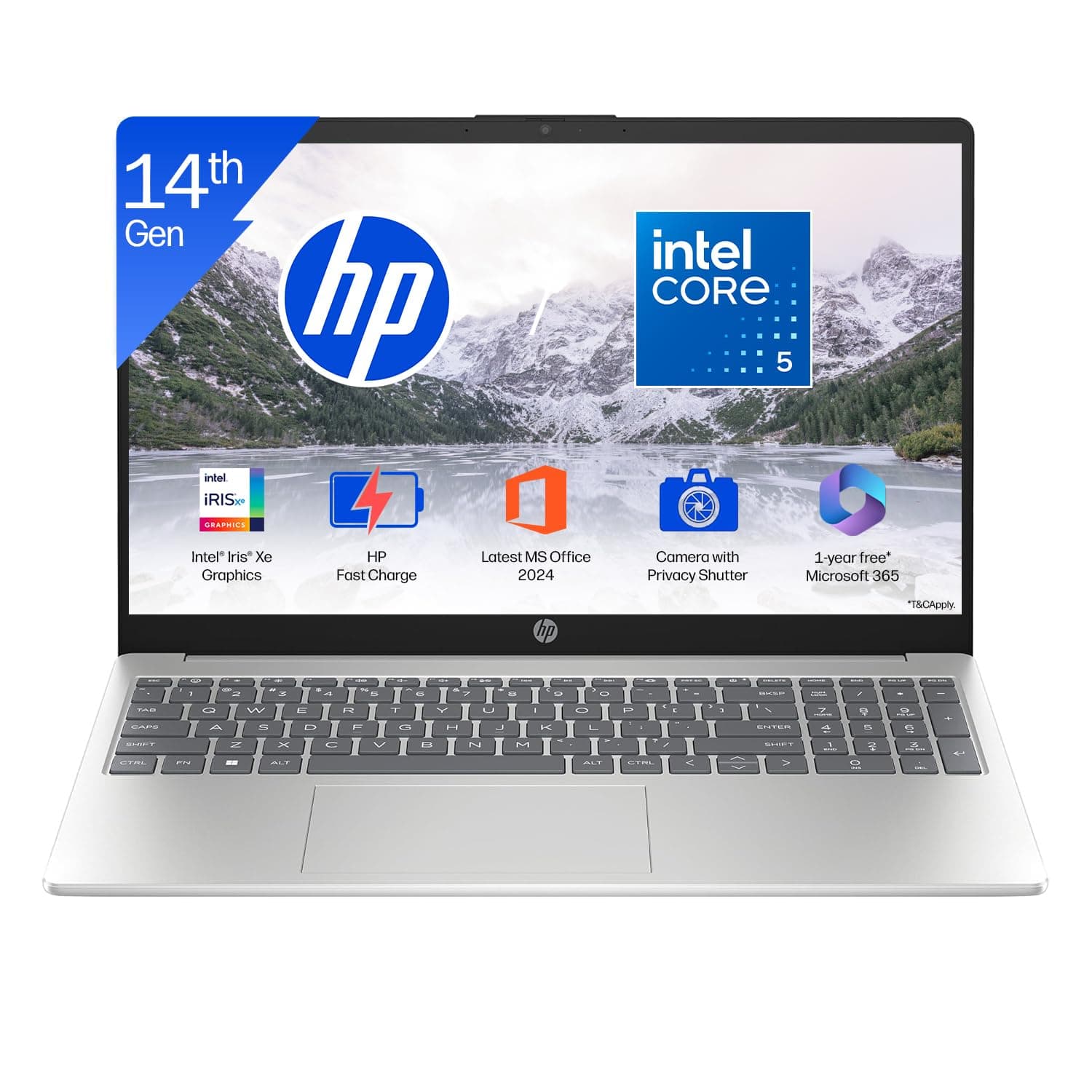 HP 15 (i5 14th Gen), Intel Core 5, 16GB RAM (Upgradeable), 512GB SSD, FHD, Anti-Glare, 15.6''/39.6cm, Win11, M365 Basic(1yr), Office24, Silv at โน56990 โ Amazon