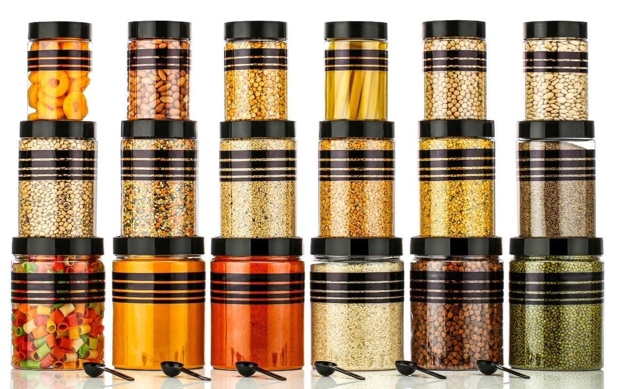 Airtight Plastic Kitchen Storage Jar & Container Set