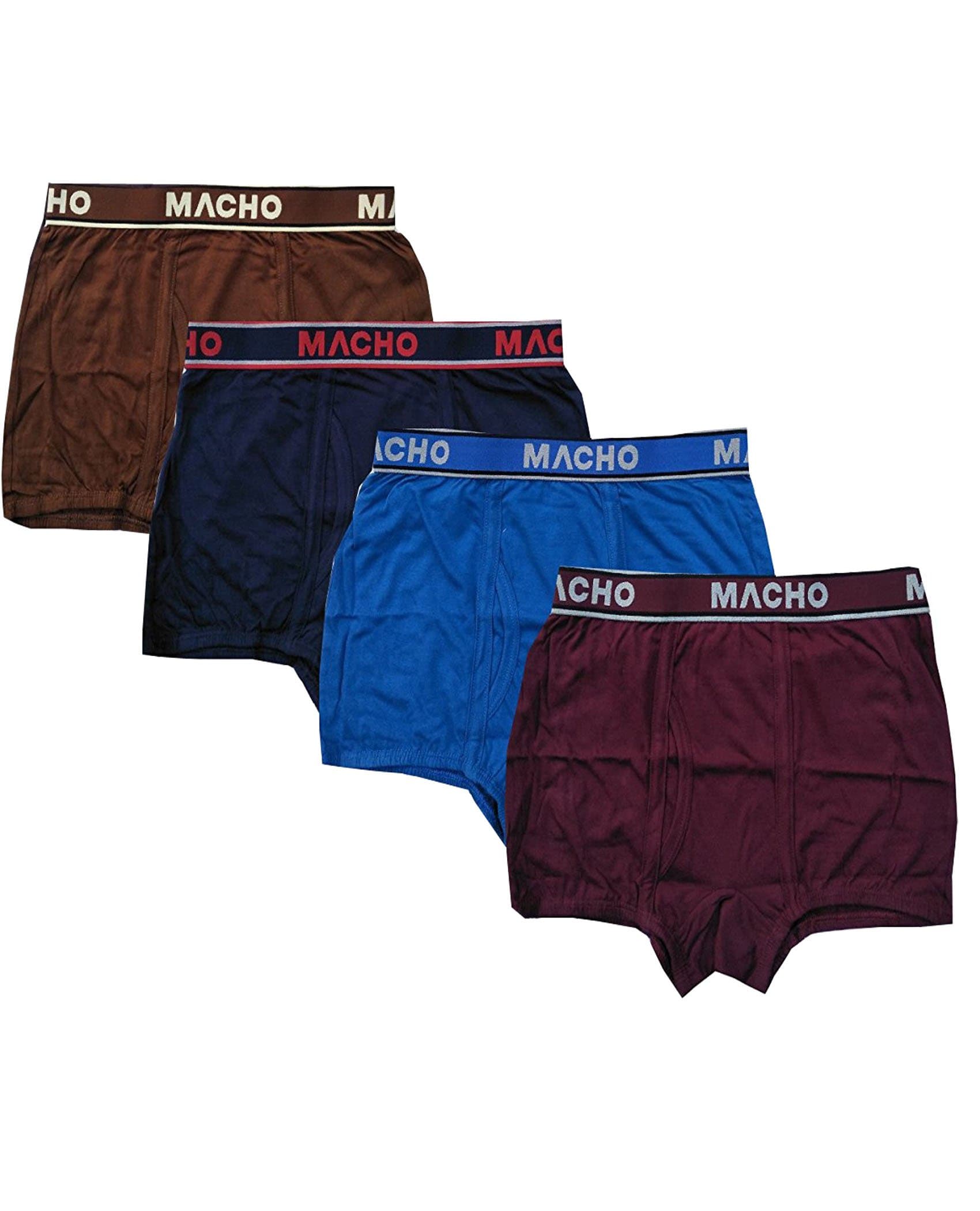 Macho Men's Cotton Trunks (Pack of 4)