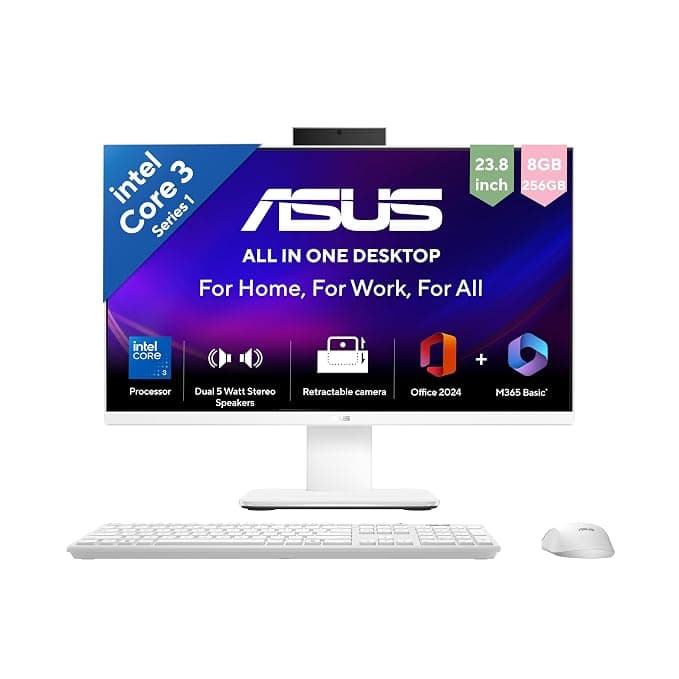 ASUS V440 (2026) Intel i3-14th Gen 23.8" FHD All-in-One PC (8GB/512GB, Win11) at ₹68,990 (44% Off) – Amazon
