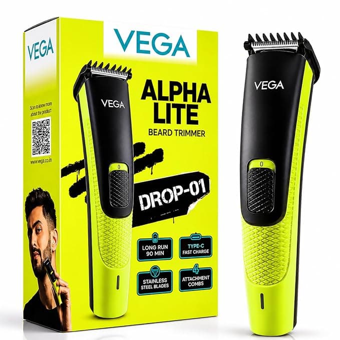 VEGA Alpha Lite Beard Trimmer (VHTH-44) at ₹599 (45% Off) – Amazon