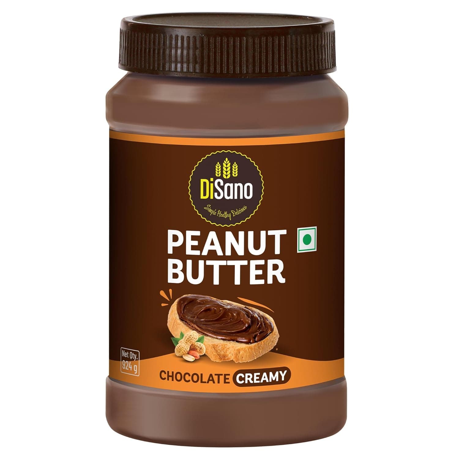 DiSano Chocolate Peanut Butter Creamy, 924g, 23g Protein, Roasted Peanuts and Rich Cocoa, Zero Cholesterol & Trans Fa... at βΉ261 β Amazon