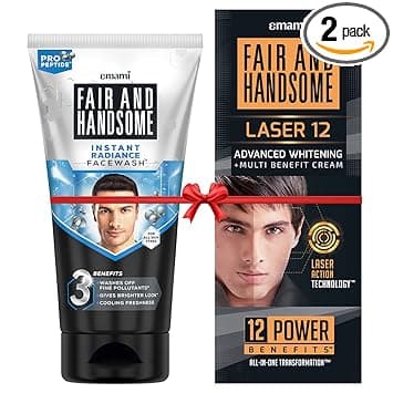 Fair and Handsome Laser 60gm + FAH IR Face Wash 100gm at ₹224 – Amazon