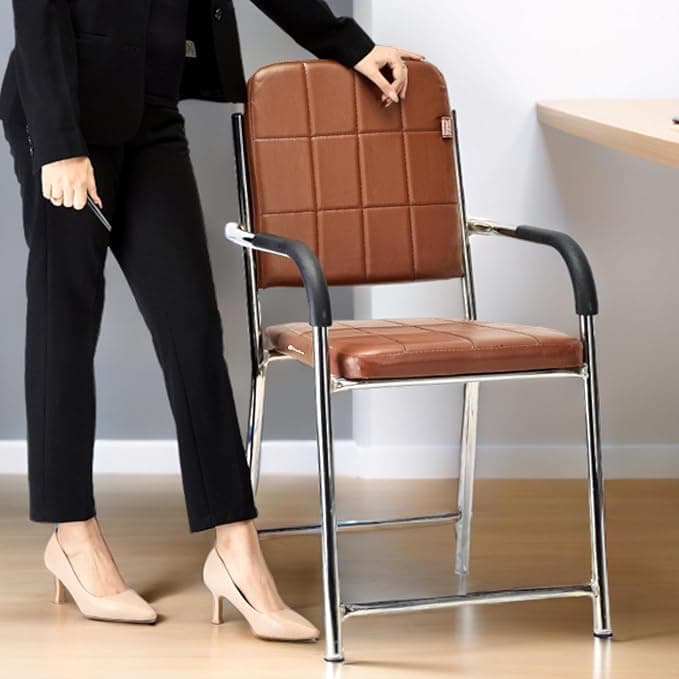 Office Visitor Chair with Steel Frame at ₹1,868 (57% Off) – Amazon
