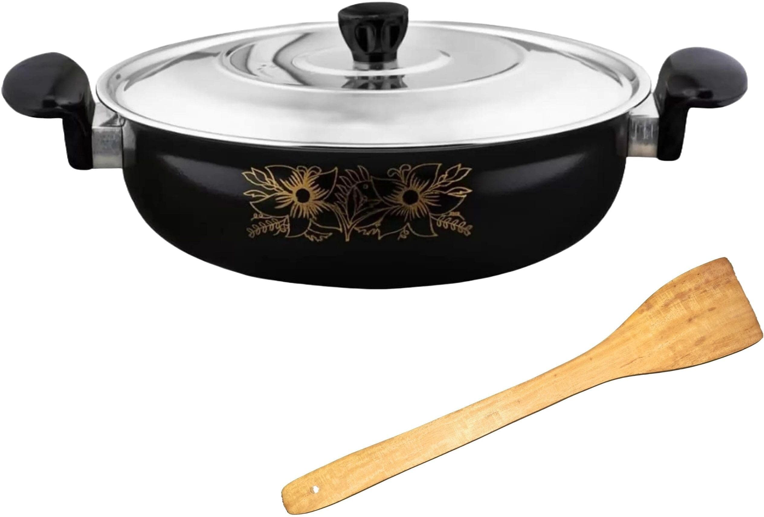 Non-Stick Kadhai with Lid and Spatula at ₹319 – Amazon