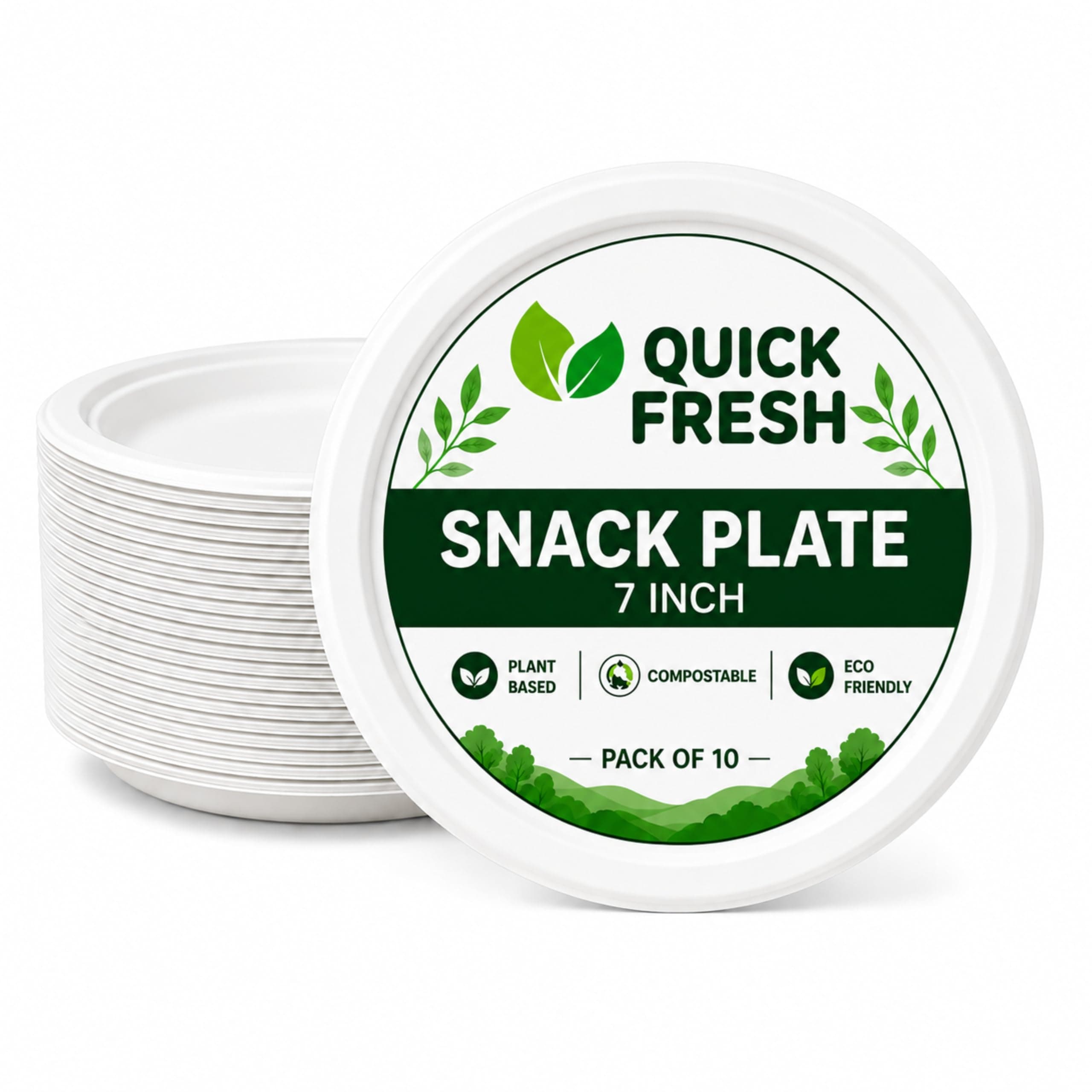 Bio-Degradable Disposable Plates 7-inch (Pack of 10) at ₹58 (52% Off) – Amazon