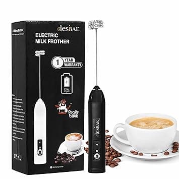 Desi BAE Frother Electric with Double Whisk | C Type Rechargeable Coffee Maker Machine for Home | 1 Year Warranty | Free Coffee Blender Reci at ₹199 – Amazon