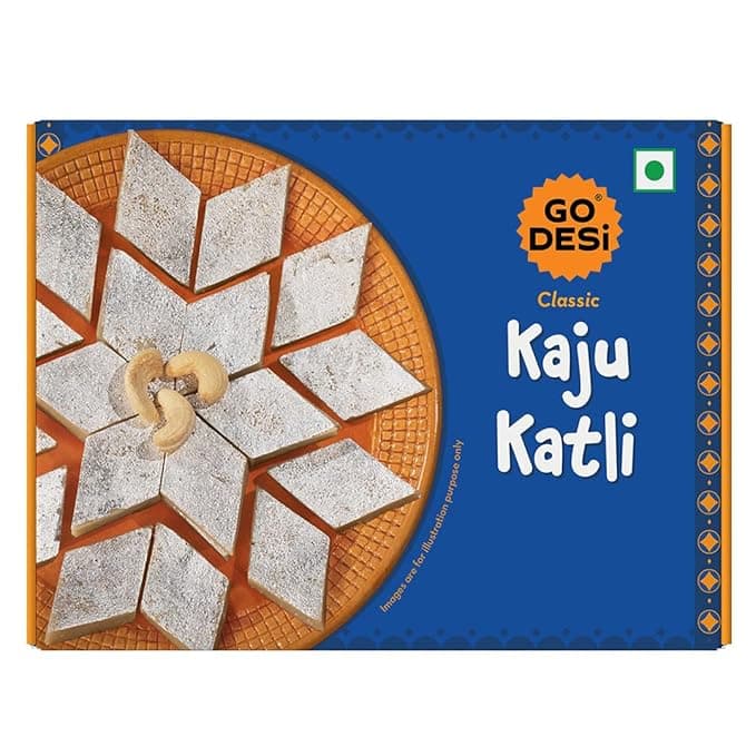 GO DESi Classic Kaju Katli 180g at ₹179 (24% Off) – Amazon