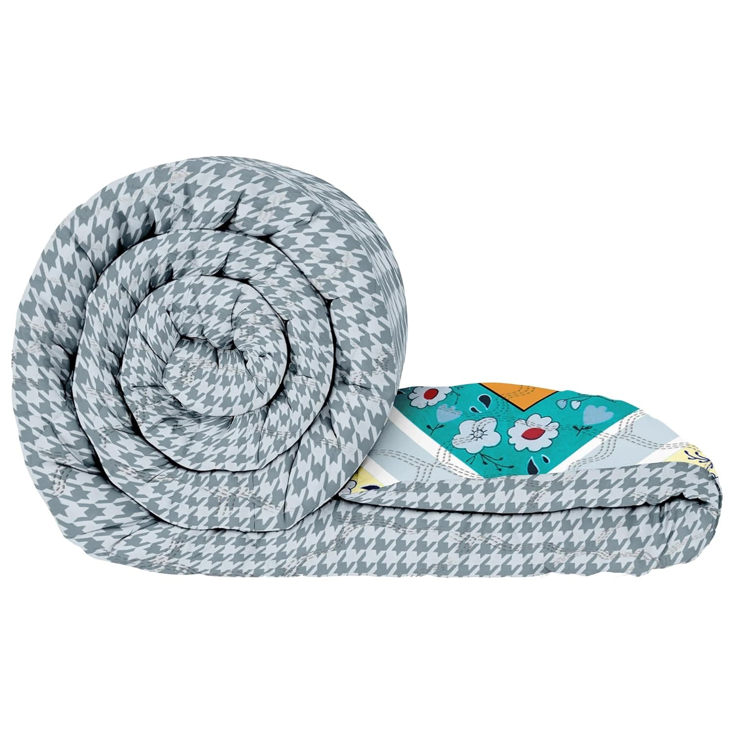 Story@HomeDouble Bed Comforter 180 GSM (220x250 CM) | Reversible Comforter Set Double Bed | AC Comforter Double Bed Cotton | All Season Comforter Double Bed Set | Quilt Blanket - Multi & Grey at ₹899 (78% Off) – Amazon