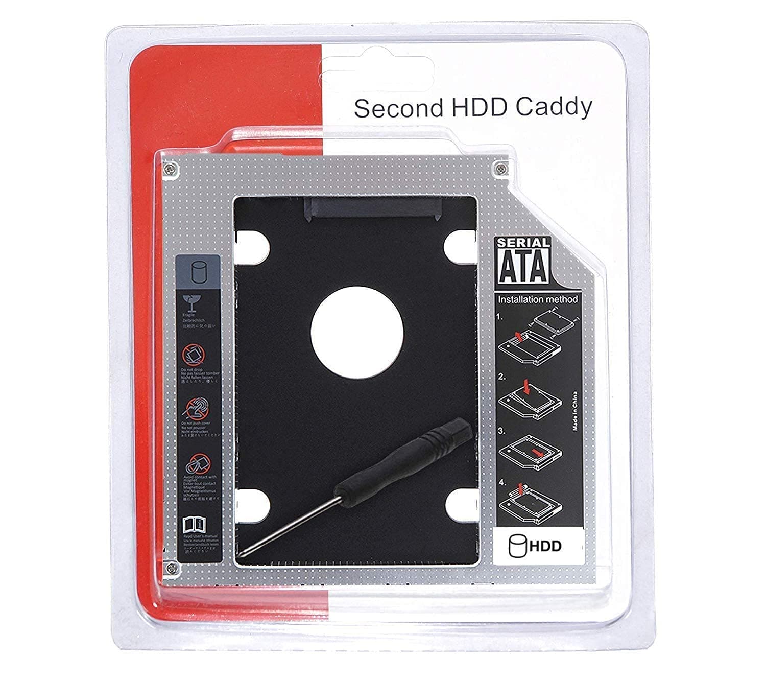 SKYCELL Caddy for SSD & HDD for Optical Bay 2nd Hard Drive Caddy, Caddy 9.5mm for Laptop at ₹169 (72% Off) – Amazon