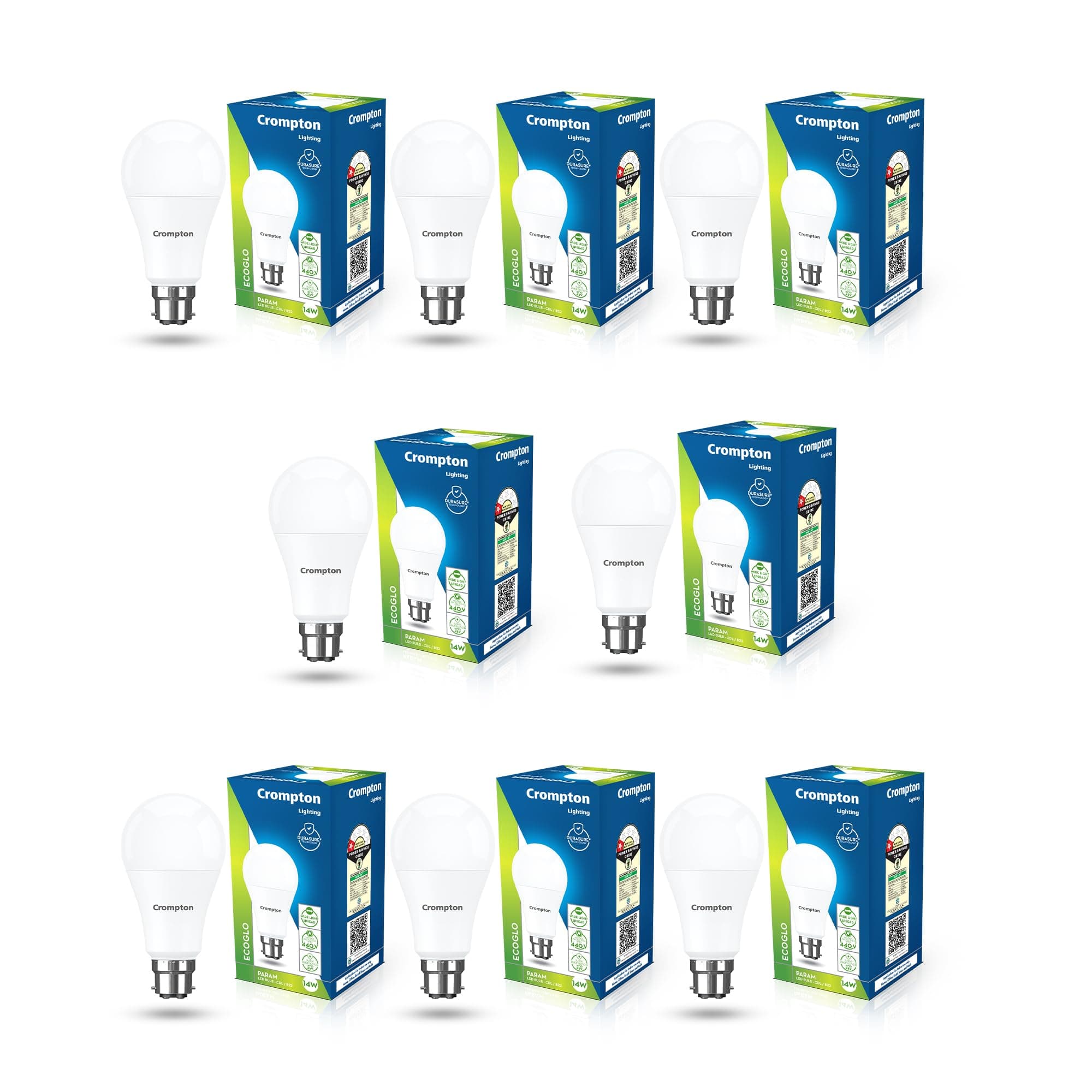 Crompton 14W LED Lamp, B22 Base, Cool Day Light 6500K