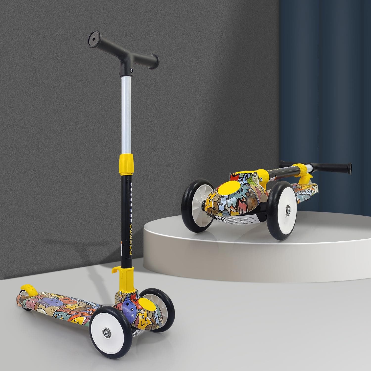 NHR Graffiti 3-Wheel Kids Scooter with Adjustable Handle