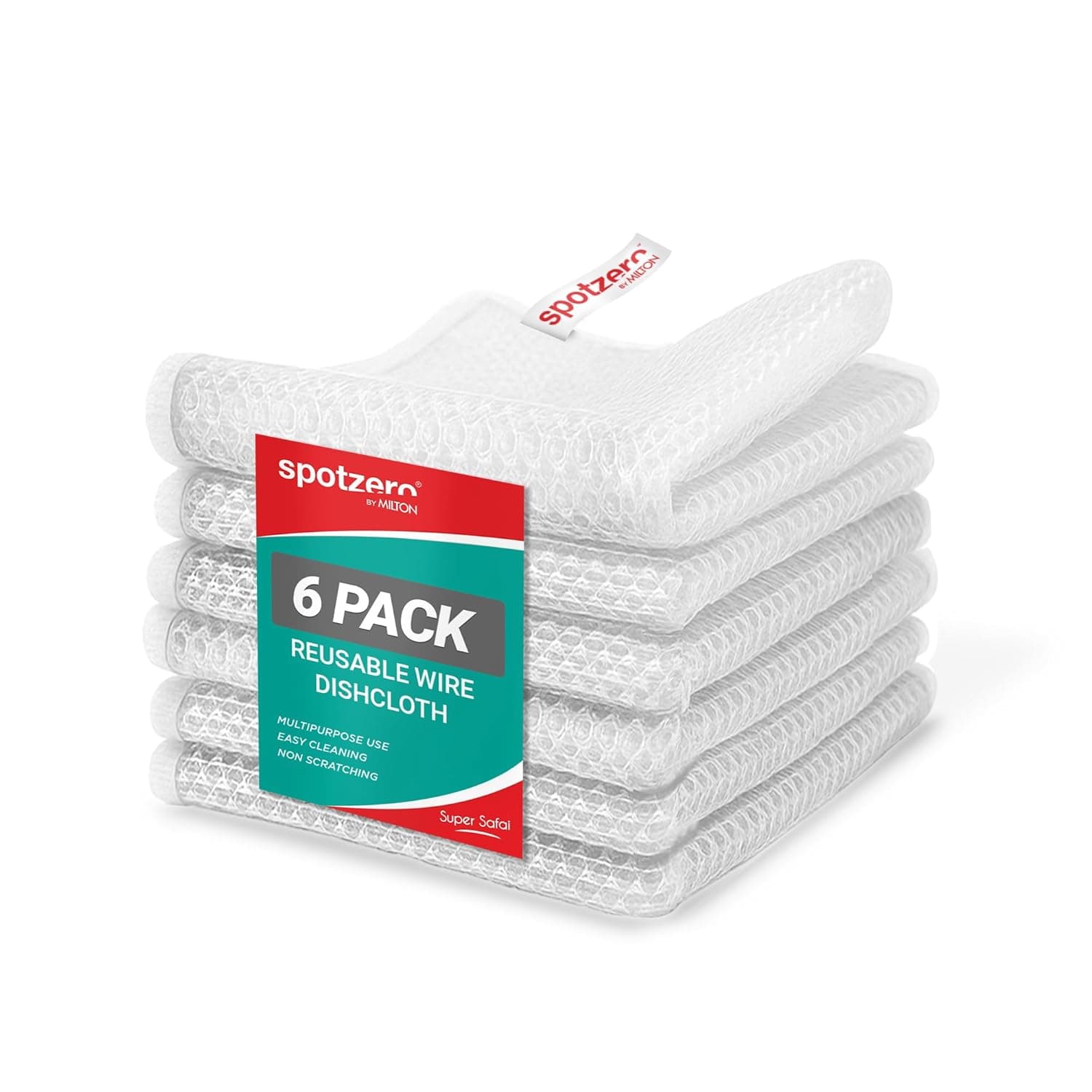 Spotzero By Milton Non-Scratch Wire Dish Cloth (Pack of 6) I Multipurpose Scrubber for Kitchen Utensils, Sinks, Counter & More I Wet and Dry at βΉ96 β Amazon