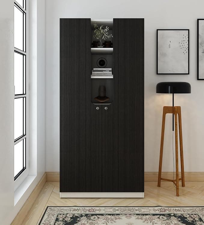 Verlin 2-Door Engineered Wood Wardrobe (Wenge) at ₹14,320 (44% Off) – Amazon