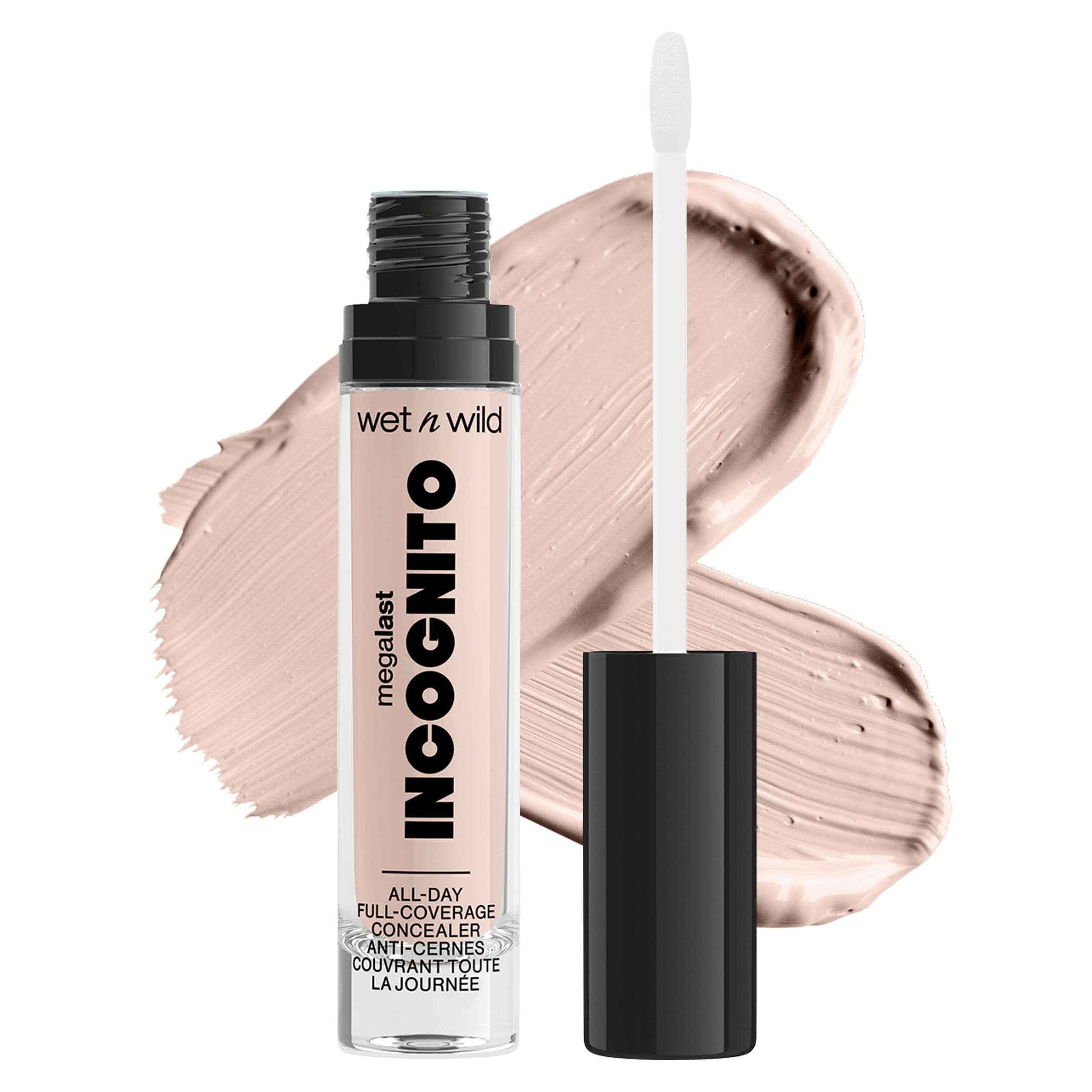 Wet n Wild MegaLast Incognito All-Day Full Coverage Concealer, Light Beige, 5.5ml