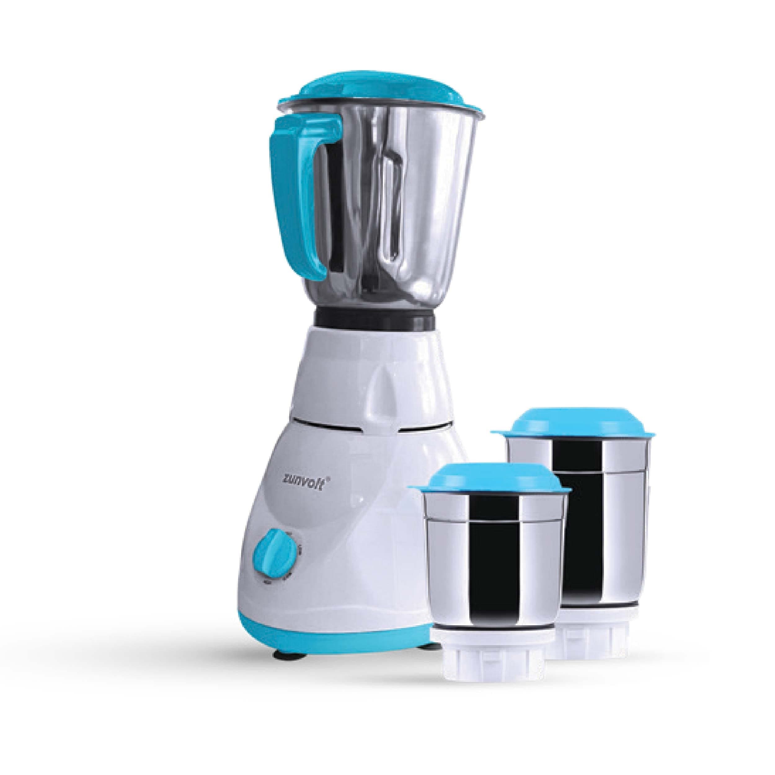 ZunVolt 3 Jar Mixer Grinder 500W with Flow Breaker Jars