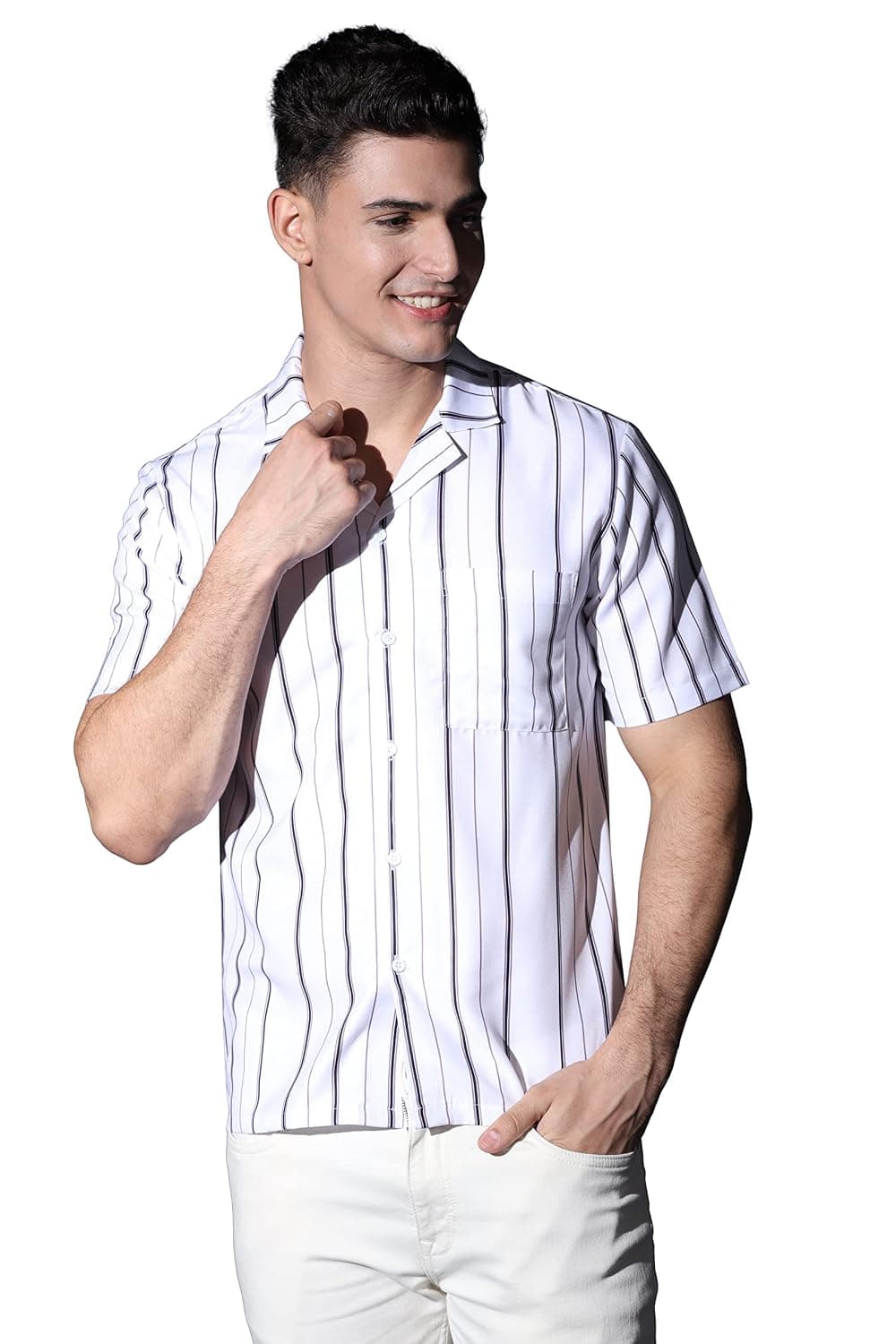 DHRUVI TRENDZ Men's Rayon Regular Fit Casual Shirt | Stylish Printed Formal Shirts for Men | Short Sleeve Lightweight Summer Outfit | Soft Breathable Button-Down Summer & Casual Shirt's Rs. 257 - Amazon at ₹257 (87% Off) – Amazon