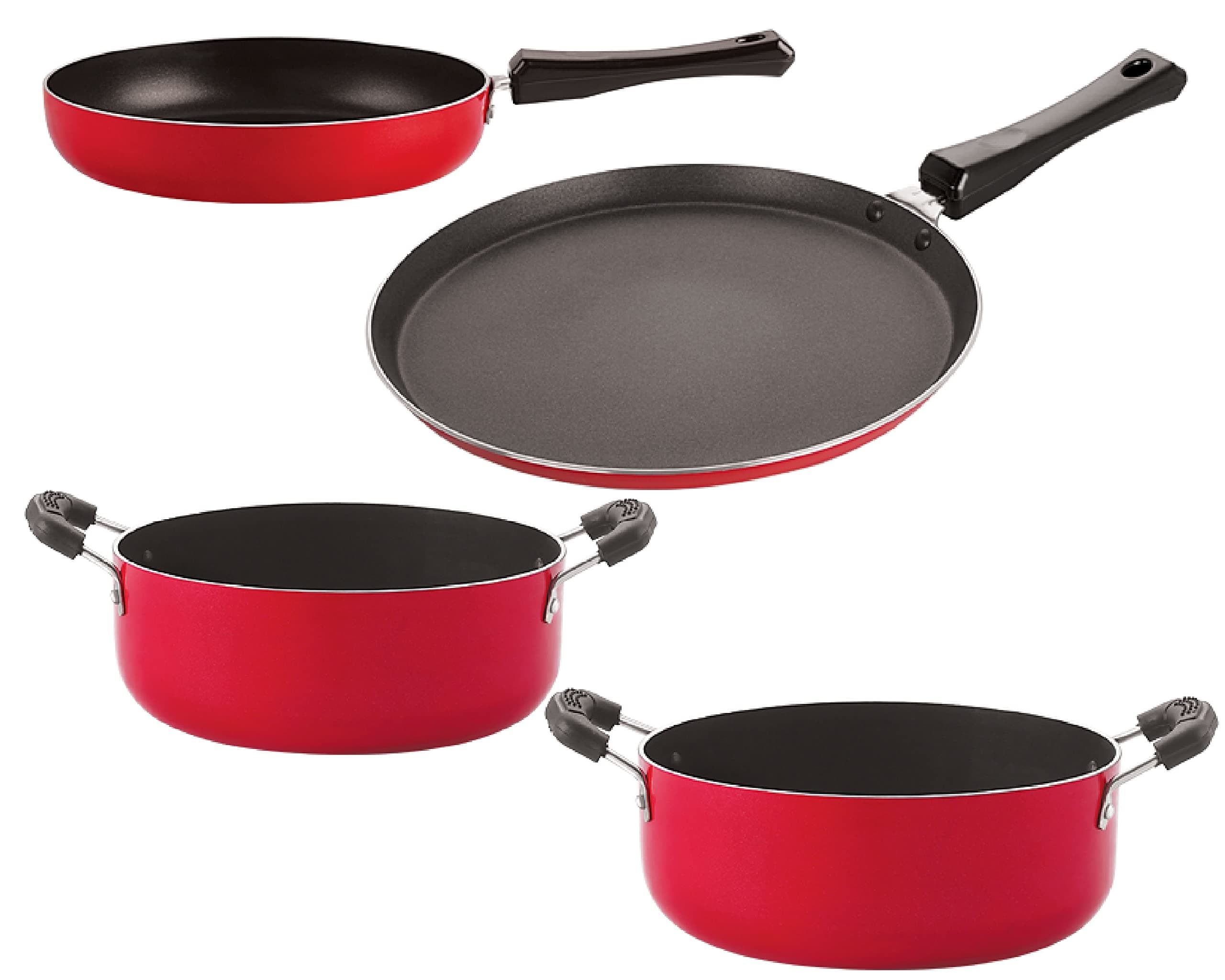 Nirlon Non Stick Cookware Set (4 Pieces) at ₹1,204 - Amazon