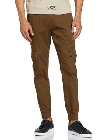 Symbol Men's Stretchable Slim Fit Cargo Jogger Pants | Chinos | Casual Trousers at ₹499 – Amazon