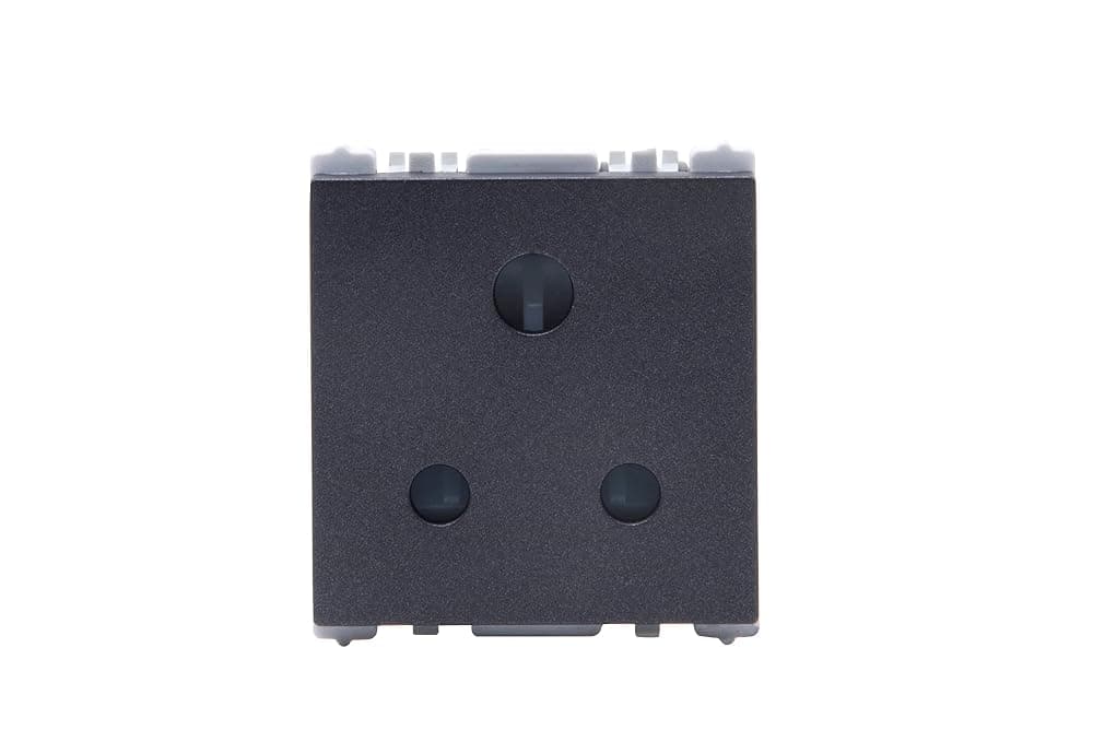 Wipro Northwest Nowa 6A 3-Pin Socket With Euro Pin, Matt Black (Pack of 5) at ₹343 (79% Off) – Amazon