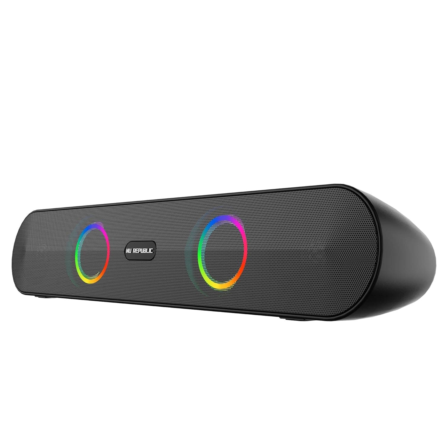 Nu Republic Partybox 165 with 10 Hrs Playtime, Dual 52mm Dynamic Driver, Mic for Receiving Calls, 16 W Bluetooth Soundbar (Black, 2.0 Channe – Amazon