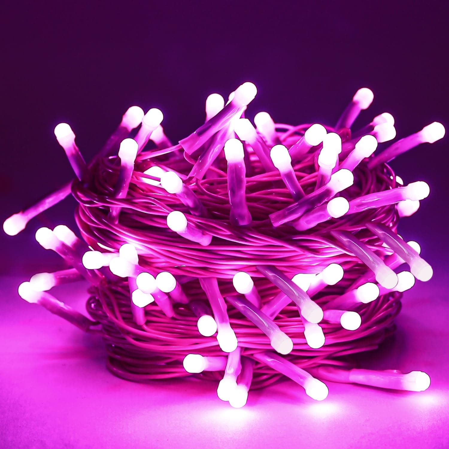 Lexton 40 LED Power Pixel Serial String/Fairy Light | Plug Sourced | Suitable for Home & Outdoor Decoration, Diwali, Christmas, Ramadan, Wedding, Party, Festival (Pack of 10, Pink) at ₹555 (92% Off) – Amazon