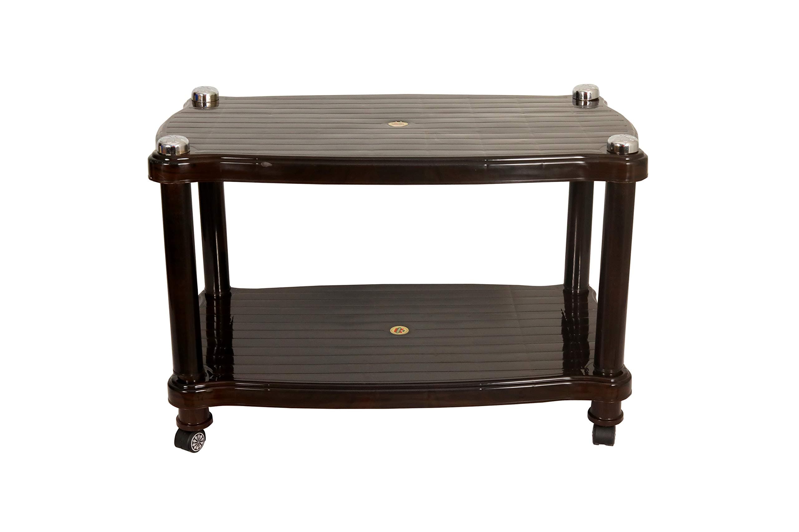Prima 5011 Center Trolley Coffee Table with Wheels, Cherry Finish