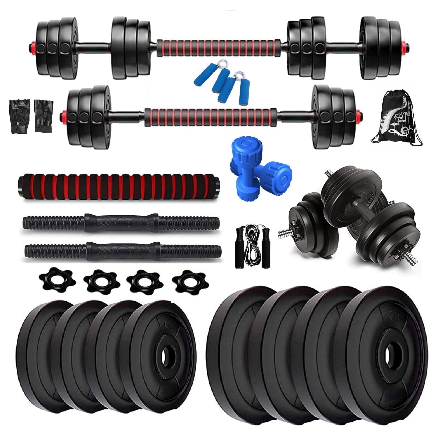 Bodyfit Adjustable Dumbbell Set for Home Gym