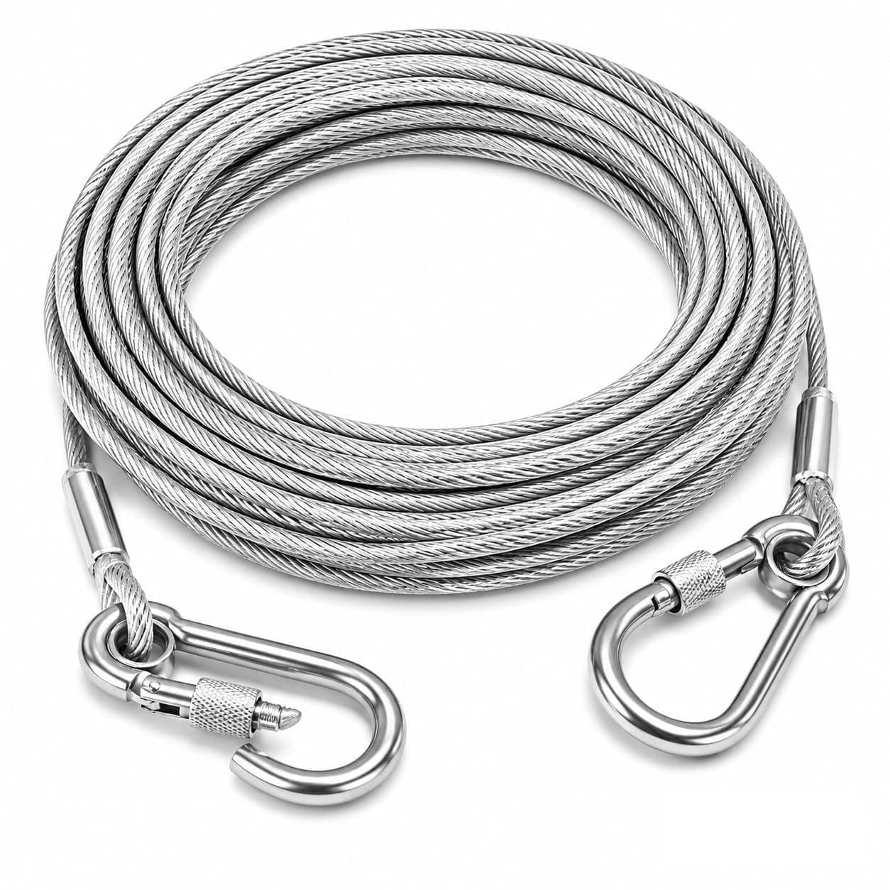 Heavy Duty 10 Meter Stainless Steel Clothes Drying Rope with Hooks