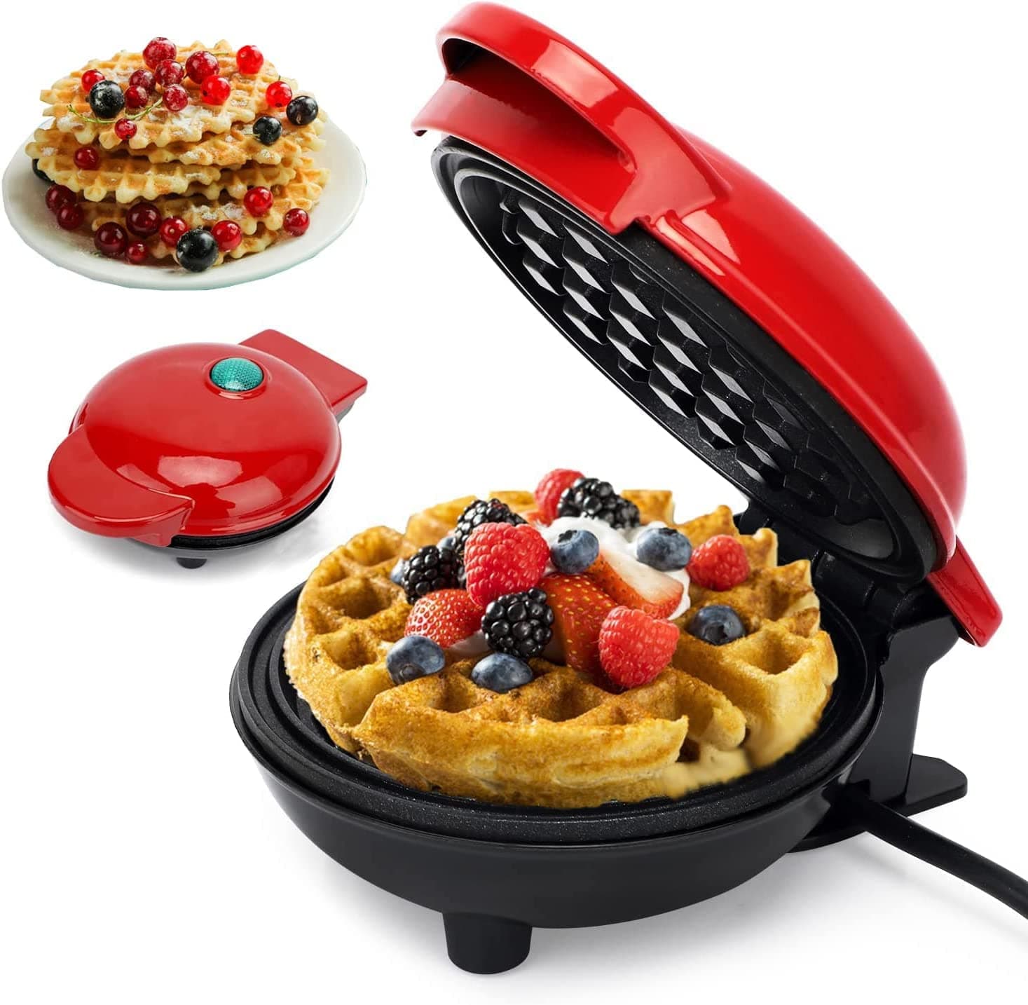 TAZLYN Mini Waffle Maker Machine 3 In 1 For Home Kitchen Appliances For Home Kitchen Items Gift Non-Stick Surfaces4 Inch,Perfect For Breakfast,Dessert,Sandwich,Pan Cakes,Paninis/Other Snacks,Beige at ₹563 (72% Off) – Amazon